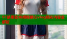 91禁用软件揭秘糖心vlog精彩内容全解析