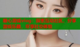 糖心游戏vlog：探索互动社区，分享游戏乐趣，尽享社交体验