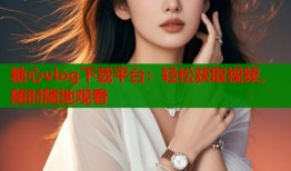 糖心vlog下载平台：轻松获取视频，随时随地观看