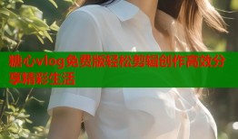 糖心vlog免费版轻松剪辑创作高效分享精彩生活
