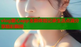 vlog糖心app全新体验记录生活点滴分享精彩瞬间