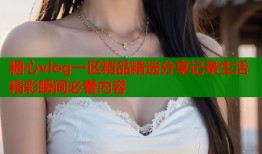 糖心vlog一区精品精选分享记录生活精彩瞬间必看内容