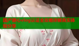 国产糖心vlog认证全攻略详解真实体验分享