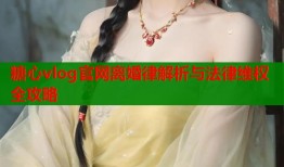 糖心vlog官网离婚律解析与法律维权全攻略