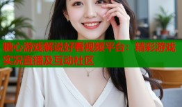 糖心游戏解说好看视频平台：精彩游戏实况直播及互动社区
