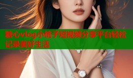 糖心vlog小桃子短视频分享平台轻松记录美好生活