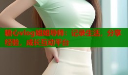 糖心vlog姐姐导师：记录生活，分享经验，成长互动平台