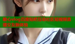 糖心vlog百度贴吧互动社区短视频直播交友新体验