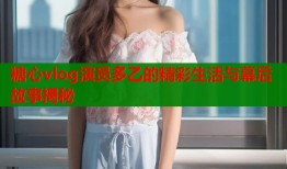 糖心vlog演员多乙的精彩生活与幕后故事揭秘
