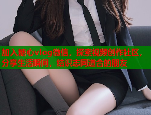 加入糖心vlog微信，探索视频创作社区，分享生活瞬间，结识志同道合的朋友