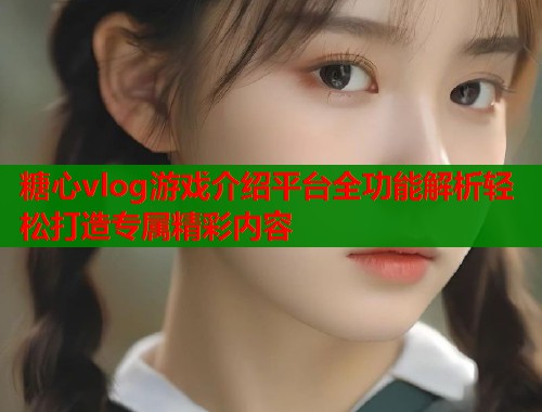 糖心vlog游戏介绍平台全功能解析轻松打造专属精彩内容